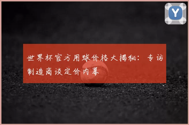世界杯官方用球价格大揭秘:专访制造商谈定价内幕