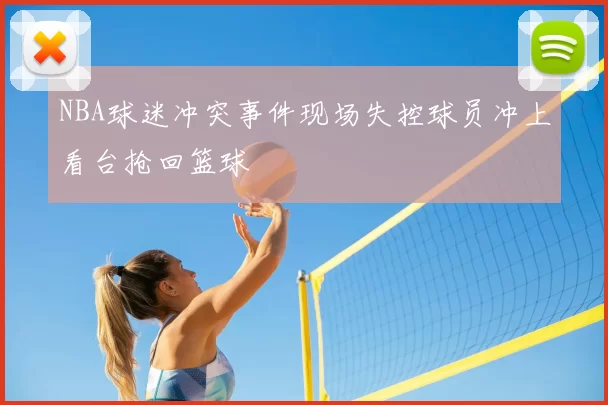 NBA球迷冲突事件现场失控球员冲上看台抢回篮球